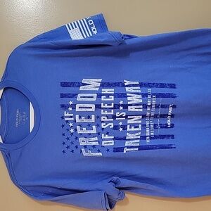 Freedom of Speech, Hold Fast Men's  T-Shirt Size XL